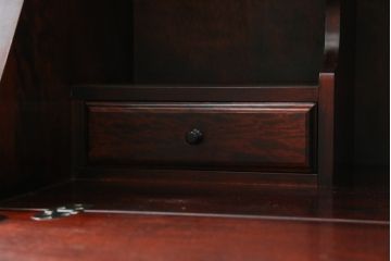 中古　美品　九州民芸家具　深みのある色合いが美しいライティングビューロー(ワークデスク、簿記机、チェスト、在宅用、在宅ワーク用)(R-073647)
