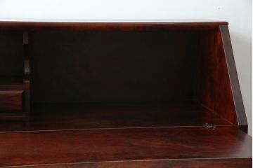 中古　美品　九州民芸家具　深みのある色合いが美しいライティングビューロー(ワークデスク、簿記机、チェスト、在宅用、在宅ワーク用)(R-073647)