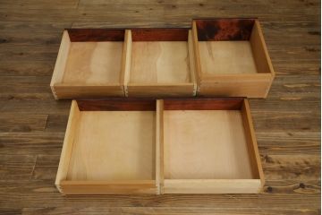 中古　美品　九州民芸家具　深みのある色合いが美しいライティングビューロー(ワークデスク、簿記机、チェスト、在宅用、在宅ワーク用)(R-073647)