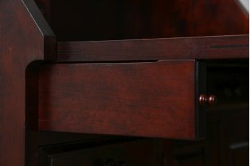 中古　美品　九州民芸家具　深みのある色合いが美しいライティングビューロー(ワークデスク、簿記机、チェスト、在宅用、在宅ワーク用)(R-073647)