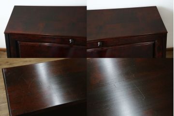 中古　美品　九州民芸家具　深みのある色合いが美しいライティングビューロー(ワークデスク、簿記机、チェスト、在宅用、在宅ワーク用)(R-073647)
