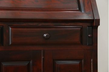 中古　美品　九州民芸家具　深みのある色合いが美しいライティングビューロー(ワークデスク、簿記机、チェスト、在宅用、在宅ワーク用)(R-073647)
