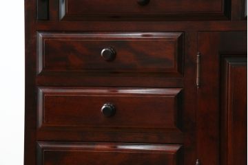 中古　美品　九州民芸家具　深みのある色合いが美しいライティングビューロー(ワークデスク、簿記机、チェスト、在宅用、在宅ワーク用)(R-073647)