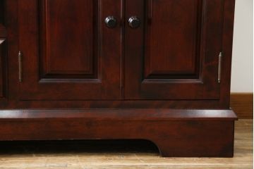 中古　美品　九州民芸家具　深みのある色合いが美しいライティングビューロー(ワークデスク、簿記机、チェスト、在宅用、在宅ワーク用)(R-073647)