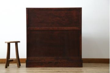 中古　美品　九州民芸家具　深みのある色合いが美しいライティングビューロー(ワークデスク、簿記机、チェスト、在宅用、在宅ワーク用)(R-073647)