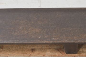 中古　美品　楢(ナラ)材　シンプルながらも温もりあるデザインが素敵な横長飾り台(陳列台、花台)(R-073648)