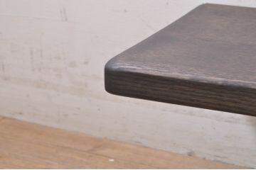 中古　美品　楢(ナラ)材　シンプルながらも温もりあるデザインが素敵な横長飾り台(陳列台、花台)(R-073648)