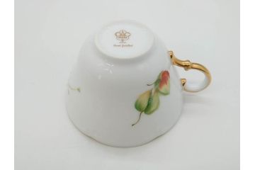 レア　大倉陶園(OKURA、OAC)　手描き　碗皿暦　ほおずき　小花　ブルーインペリアル　それぞれ個性豊かで華やかな空間を演出するカップ&ソーサー・ミニプレート5枚セット(レリーフ、小皿、金彩、HAND PAINTED、C&S、洋食器)(R-073655)