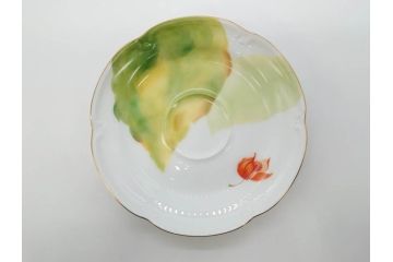 レア　大倉陶園(OKURA、OAC)　手描き　碗皿暦　ほおずき　小花　ブルーインペリアル　それぞれ個性豊かで華やかな空間を演出するカップ&ソーサー・ミニプレート5枚セット(レリーフ、小皿、金彩、HAND PAINTED、C&S、洋食器)(R-073655)