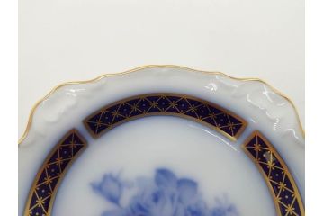レア　大倉陶園(OKURA、OAC)　手描き　碗皿暦　ほおずき　小花　ブルーインペリアル　それぞれ個性豊かで華やかな空間を演出するカップ&ソーサー・ミニプレート5枚セット(レリーフ、小皿、金彩、HAND PAINTED、C&S、洋食器)(R-073655)