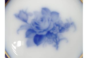 レア　大倉陶園(OKURA、OAC)　手描き　碗皿暦　ほおずき　小花　ブルーインペリアル　それぞれ個性豊かで華やかな空間を演出するカップ&ソーサー・ミニプレート5枚セット(レリーフ、小皿、金彩、HAND PAINTED、C&S、洋食器)(R-073655)