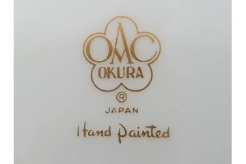 レア　大倉陶園(OKURA、OAC)　手描き　碗皿暦　ほおずき　小花　ブルーインペリアル　それぞれ個性豊かで華やかな空間を演出するカップ&ソーサー・ミニプレート5枚セット(レリーフ、小皿、金彩、HAND PAINTED、C&S、洋食器)(R-073655)