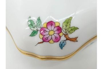 ヘレンド　ハンガリー　HEREND HVNGARY　干支　馬　猪　鮮やかな色彩と可愛らしいデザインが魅力的なボンボニエール2個セット(ウマ、イノシシ、HUNGARY、ヴィクトリア・プレーン、小筺、ボンボン、小物入れ、洋食器)(R-073656)