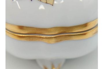 ヘレンド　ハンガリー　HEREND HVNGARY　干支　馬　猪　鮮やかな色彩と可愛らしいデザインが魅力的なボンボニエール2個セット(ウマ、イノシシ、HUNGARY、ヴィクトリア・プレーン、小筺、ボンボン、小物入れ、洋食器)(R-073656)