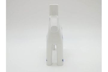 デンマーク　ROYAL COPENHAGEN(ロイヤルコペンハーゲン)　馬　なめらかなフォルムと美しい絵付けが優雅さを演出するフィギュリン(幸せを運ぶ馬、ダーラナホース、フラワー、花、ブルー、置物、オブジェ)(R-073658)
