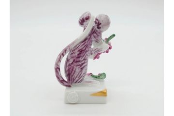 ドイツ　マイセン　Meissen　子　亥　細部までこだわりを感じるキュートなミニ干支人形2体セット(鼠、ねずみ、ネズミ、猪、いのしし、イノシシ、置物、フィギュリン)(R-073659)
