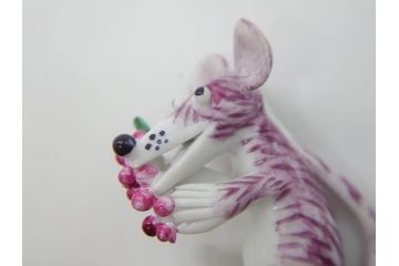 ドイツ　マイセン　Meissen　子　亥　細部までこだわりを感じるキュートなミニ干支人形2体セット(鼠、ねずみ、ネズミ、猪、いのしし、イノシシ、置物、フィギュリン)(R-073659)