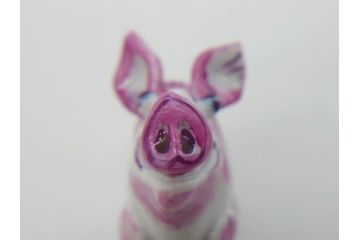 ドイツ　マイセン　Meissen　子　亥　細部までこだわりを感じるキュートなミニ干支人形2体セット(鼠、ねずみ、ネズミ、猪、いのしし、イノシシ、置物、フィギュリン)(R-073659)