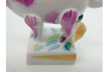 ドイツ　マイセン　Meissen　子　亥　細部までこだわりを感じるキュートなミニ干支人形2体セット(鼠、ねずみ、ネズミ、猪、いのしし、イノシシ、置物、フィギュリン)(R-073659)