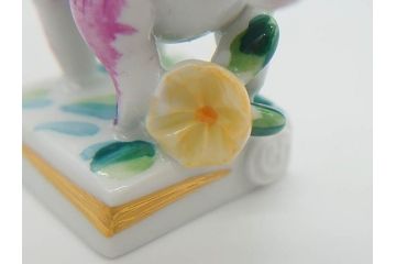 ドイツ　マイセン　Meissen　子　亥　細部までこだわりを感じるキュートなミニ干支人形2体セット(鼠、ねずみ、ネズミ、猪、いのしし、イノシシ、置物、フィギュリン)(R-073659)