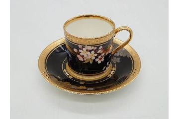 ノリタケ　Noritake　四季彩舞曲　100周年記念　洗練された四季折々のデザインが美しいコーヒーカップ&ソーサー6客セット(絵変り6客揃、デミタス碗皿、梅、桜、杜若、秋草、吹寄せ、鶴、金彩、C&S、洋食器)(R-073660)