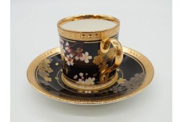ノリタケ　Noritake　四季彩舞曲　100周年記念　洗練された四季折々のデザインが美しいコーヒーカップ&ソーサー6客セット(絵変り6客揃、デミタス碗皿、梅、桜、杜若、秋草、吹寄せ、鶴、金彩、C&S、洋食器)(R-073660)