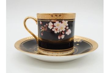 ノリタケ　Noritake　四季彩舞曲　100周年記念　洗練された四季折々のデザインが美しいコーヒーカップ&ソーサー6客セット(絵変り6客揃、デミタス碗皿、梅、桜、杜若、秋草、吹寄せ、鶴、金彩、C&S、洋食器)(R-073660)