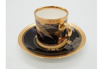 ノリタケ　Noritake　四季彩舞曲　100周年記念　洗練された四季折々のデザインが美しいコーヒーカップ&ソーサー6客セット(絵変り6客揃、デミタス碗皿、梅、桜、杜若、秋草、吹寄せ、鶴、金彩、C&S、洋食器)(R-073660)