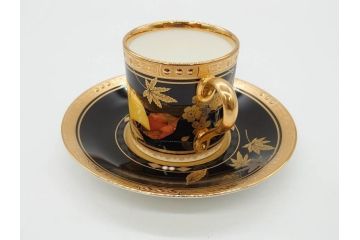 ノリタケ　Noritake　四季彩舞曲　100周年記念　洗練された四季折々のデザインが美しいコーヒーカップ&ソーサー6客セット(絵変り6客揃、デミタス碗皿、梅、桜、杜若、秋草、吹寄せ、鶴、金彩、C&S、洋食器)(R-073660)