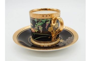 ノリタケ　Noritake　四季彩舞曲　100周年記念　洗練された四季折々のデザインが美しいコーヒーカップ&ソーサー6客セット(絵変り6客揃、デミタス碗皿、梅、桜、杜若、秋草、吹寄せ、鶴、金彩、C&S、洋食器)(R-073660)