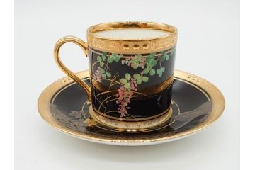 ノリタケ　Noritake　四季彩舞曲　100周年記念　洗練された四季折々のデザインが美しいコーヒーカップ&ソーサー6客セット(絵変り6客揃、デミタス碗皿、梅、桜、杜若、秋草、吹寄せ、鶴、金彩、C&S、洋食器)(R-073660)