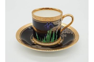 ノリタケ　Noritake　四季彩舞曲　100周年記念　洗練された四季折々のデザインが美しいコーヒーカップ&ソーサー6客セット(絵変り6客揃、デミタス碗皿、梅、桜、杜若、秋草、吹寄せ、鶴、金彩、C&S、洋食器)(R-073660)