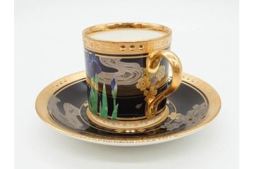 ノリタケ　Noritake　四季彩舞曲　100周年記念　洗練された四季折々のデザインが美しいコーヒーカップ&ソーサー6客セット(絵変り6客揃、デミタス碗皿、梅、桜、杜若、秋草、吹寄せ、鶴、金彩、C&S、洋食器)(R-073660)