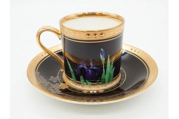 ノリタケ　Noritake　四季彩舞曲　100周年記念　洗練された四季折々のデザインが美しいコーヒーカップ&ソーサー6客セット(絵変り6客揃、デミタス碗皿、梅、桜、杜若、秋草、吹寄せ、鶴、金彩、C&S、洋食器)(R-073660)