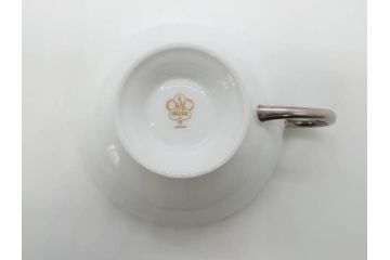 大倉陶園(OKURA、OAC)　碗皿暦　雨(水無月)　ハンドペイント・ピンクローズ　馬　Limited Edition　華やかな色彩と様々なデザインが楽しめるカップ&ソーサー4客セット(金彩、HAND PAINTED、薔薇、バラ、ばら、デミタス、うま、ウマ、ホース、C&S、洋食器)(R-073661)