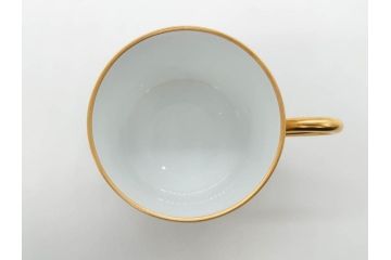 大倉陶園(OKURA、OAC)　碗皿暦　雨(水無月)　ハンドペイント・ピンクローズ　馬　Limited Edition　華やかな色彩と様々なデザインが楽しめるカップ&ソーサー4客セット(金彩、HAND PAINTED、薔薇、バラ、ばら、デミタス、うま、ウマ、ホース、C&S、洋食器)(R-073661)