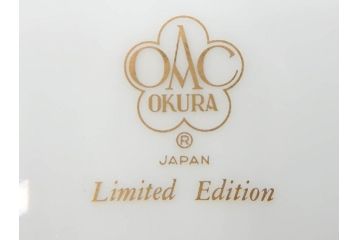 大倉陶園(OKURA、OAC)　碗皿暦　雨(水無月)　ハンドペイント・ピンクローズ　馬　Limited Edition　華やかな色彩と様々なデザインが楽しめるカップ&ソーサー4客セット(金彩、HAND PAINTED、薔薇、バラ、ばら、デミタス、うま、ウマ、ホース、C&S、洋食器)(R-073661)