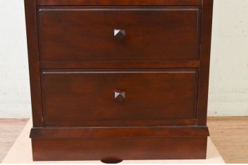 中古　美品!!　松本民芸家具　シックな佇まいが魅力的なチェスト(収納箪笥、整理箪笥、引き出し、サイドチェスト)(定価約26万円)(R-073667)