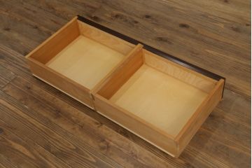 中古　美品!!　松本民芸家具　高山式　シンプルで洗練されたデザインが魅力的な食器棚(戸棚、収納棚、キャビネット)(定価約52万円)(R-073668)