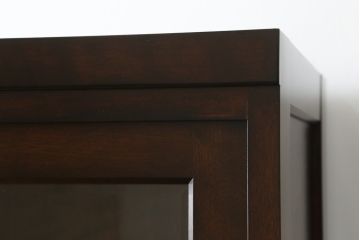 中古　美品!!　松本民芸家具　高山式　シンプルで洗練されたデザインが魅力的な食器棚(戸棚、収納棚、キャビネット)(定価約52万円)(R-073668)