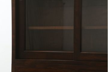 中古　美品!!　松本民芸家具　高山式　シンプルで洗練されたデザインが魅力的な食器棚(戸棚、収納棚、キャビネット)(定価約52万円)(R-073668)