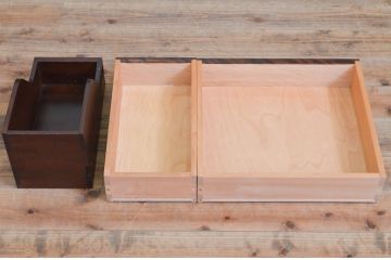 中古　美品　松本民芸家具　直線的でシンプルなデザインが美しいドレッサー(鏡台、化粧台、ミラー)(R-073675)