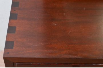 中古　美品　松本民芸家具　直線的でシンプルなデザインが美しいドレッサー(鏡台、化粧台、ミラー)(R-073675)