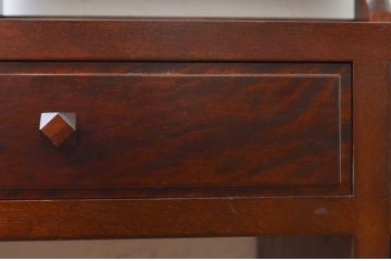 中古　美品　松本民芸家具　直線的でシンプルなデザインが美しいドレッサー(鏡台、化粧台、ミラー)(R-073675)