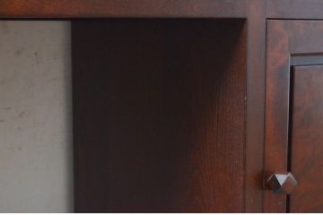 中古　美品　松本民芸家具　直線的でシンプルなデザインが美しいドレッサー(鏡台、化粧台、ミラー)(R-073675)
