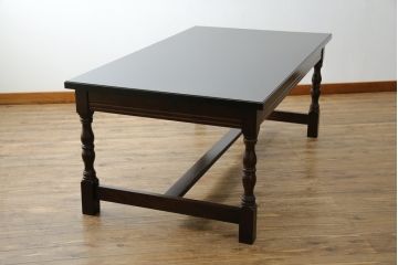中古　美品　特注品　松本民芸家具　洗練されたモダンな佇まいが魅力のダイニングテーブル(6人掛け、6P、4人掛け、4P、食卓)(R-073676)