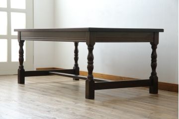 中古　美品　特注品　松本民芸家具　洗練されたモダンな佇まいが魅力のダイニングテーブル(6人掛け、6P、4人掛け、4P、食卓)(R-073676)