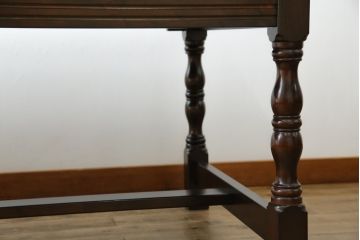 中古　美品　特注品　松本民芸家具　洗練されたモダンな佇まいが魅力のダイニングテーブル(6人掛け、6P、4人掛け、4P、食卓)(R-073676)