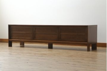 中古　美品　カリモク家具(karimoku)　domani(ドマーニ)　Excel-Life(エクセルライフ)　シンプルなデザインがお部屋に取り入れやすいテレビボード(テレビ台、シアターボード、リビングボード、ローボード、収納棚、戸棚)(定価約50万円)(R-073682)