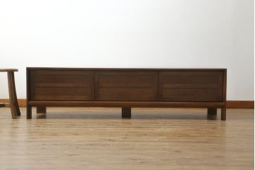 中古　美品　カリモク家具(karimoku)　domani(ドマーニ)　Excel-Life(エクセルライフ)　シンプルなデザインがお部屋に取り入れやすいテレビボード(テレビ台、シアターボード、リビングボード、ローボード、収納棚、戸棚)(定価約50万円)(R-073682)